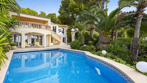 Mallorca Real Estate: This sea view villa with pool and fantastic panoramic views is situated in a quiet villa location in Costa de la Calma, in the southwest of Mallorca.The Mediterranean villa is situated on a plot of approx. 760 m2 and has a const...