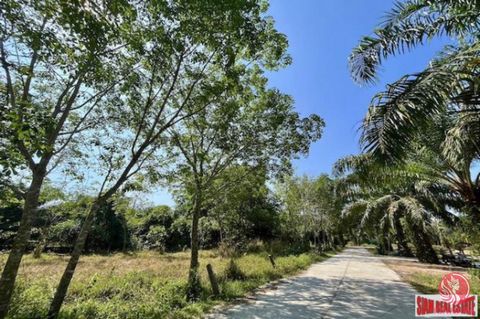 A 9-2-89 Rai (15,556 sqm) rubber plantation is for sale near Bo Dan Beach, Thai Mueang, and Phang Nga. This land is unique in that it has cool breezes and a peaceful atmosphere in the midst of a friendly community. Experience the way of life of the l...