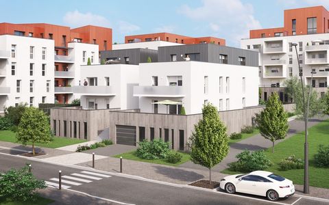 Metz Queuleu - on the top floor T4 apartment of 93m2 with 18m2 of terrace facing South/West. Ideally located in the heart of the Coteaux de la Seille eco-district in a small condominium Apartment composed of an entrance with cupboard, a separate susp...