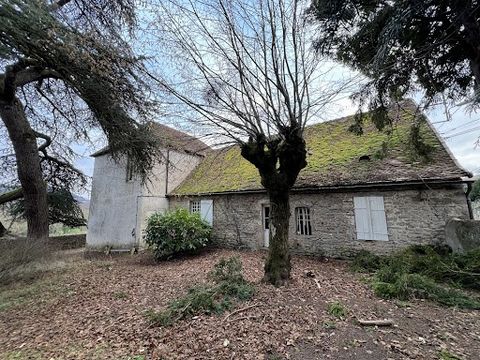 EXCLUSIVE! Between Santenay and Nolay: charming stone house to renovate built on vaulted cellars. 7 main rooms. Large garage. Walled and wooded garden with open views.