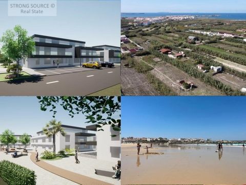 Terreno urbano de 10.000 m2 com projecto aprovado para loteamento com área de construção de 8536 m2, excluindo parqueamentos, em 5 blocos (prédios) com 3 pisos e um total de (50 apartamentos), entre a Fantástica praia do Baleal e a praia da Almagreir...