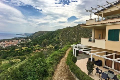 This holiday home in the Parghelia region of Calabria in Italy has 2 bedrooms and can house 4 guests. It has a shared swimming pool and is best suited for families with children to have a fun holiday. Sitting on a green hill, this resort has a view o...