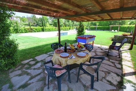 ﻿Dit landelijke appartement is zeer geschikt voor een ontspannen gezinsvakantie. Op een warme zomerdag kan je heerlijk afkoelen in het zwembad dat je deelt met de andere gasten. De woning in Lucignano vormt een goed uitgangspunt voor uitstapjes naar ...