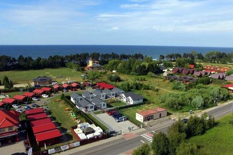 A family holiday resort, located 200 m from a beautiful seaside beach, in a small seaside settlement (Gąski). The comfortable one-story house has a covered terrace with a set of garden furniture. Inside there is a living room with a double sofa bed a...