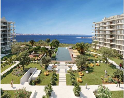 2-bedroom flat in Seixal (Lisbon area) located in the new and exclusive RIVA, a development on the riverfront, with views over Lisbon, in a condominium with outdoor swimming pools, gardens, sun decks, pit fire, cinema room, co-working space, lounge, ...