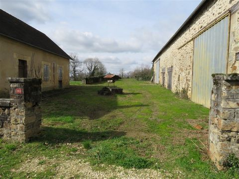 On the edge of a small village in the Dordogne you will find this old farm with its 3 hectares of land and the possibility to buy more land attached to the property (up to around 14 hectares). You enter the property on the court with a well. On the l...