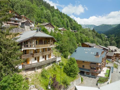Nestled just above the Nyon ski lift, about 1.5km from the centre of Morzine, with the free ski bus stopping at the foot of the chalet. The chalet has its own private stairs that drop you out at the doors to the lift building and you can ski back to ...