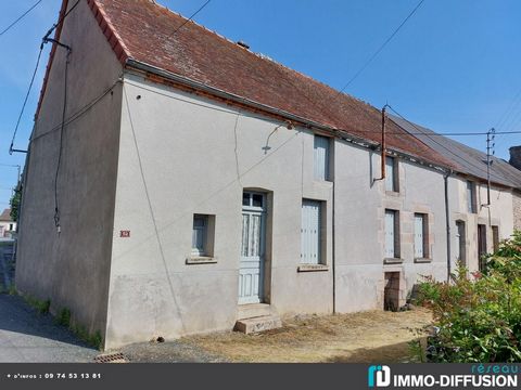 Fiche N°Id-LGB138310 : Boussac, sector Near city center - comm, Town house of about 55 m2 including 4 room(s) including 2 bedroom(s) + Courtyard of 146 m2 - View : Village - Stone construction - Ancillary equipment: courtyard - cellar - fireplace - a...