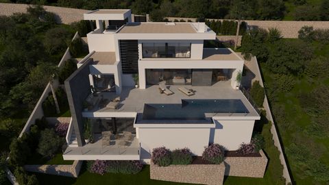 modern villa for sale with private pool in cumbre del sol between alicante and valencia city. sea views swimming pool 3 bedrooms with option to extend to 4.