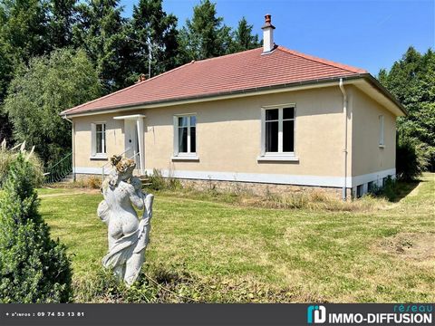 Mandate N°FRP143279 : This beautiful pavilion from the 1970s, nestled in the heart of its wooded and flowered plot of approximately 5000 m2, is located in a residential area on the heights of Boussac. A 15-minute walk will suffice to reach the city c...