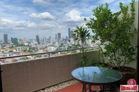 Spacious penthouse duplex located in one of the most desirable neighbourhoods in Bangkok. This property has 2 floors with 2 bedrooms, a home office (or potential 3rd bedroom) as well as 3 bathrooms. A panoramic view of the city can be seen from the r...