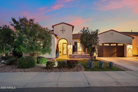 Discover this stunning 3-bedroom, 2.5-bath home on the 15th hole of Encanterra Golf and Country Club Resort in Queen Creek. Imagine starting your day with a swim in your 25 x 11 heated pool, followed by a relaxing steam shower with Air Butler rain sh...