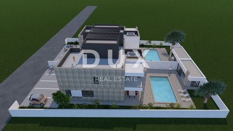 ZADAR, ZUKVE - Ruime halfvrijstaande woning met zwembad! Nieuwbouw! B. Te koop is een moderne halfvrijstaande woning op een prachtige locatie, slechts 310 meter van de zee, ideaal om te genieten van luxe en privacy. Elke unit heeft zijn eigen zwembad...