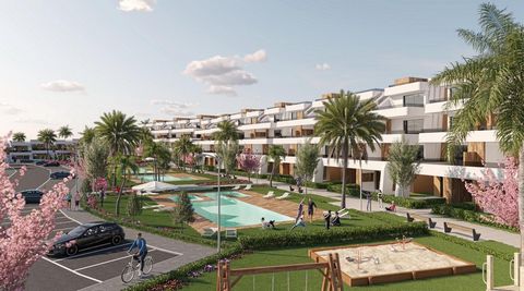 New build 2 bedroom apartment for sale in Golf course (Murcia).~ ~The property consists of 2 bedrooms and 2 bathrooms (one of them en suite), lounge-dining room-kitchen and terrace. ~ ~ Beautiful 8 apartments are distributed between ground, first, se...