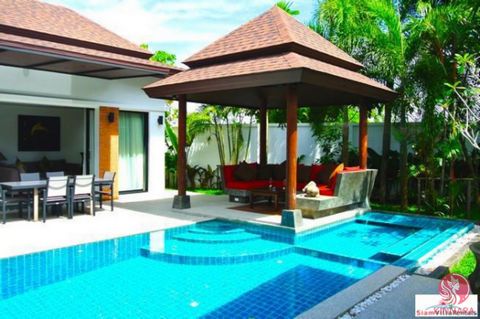 A tropical private pool villas decorated and designed in a Balinese / Thai style is for sale in Cherng Talay. Villa with 460 m2 land for 15.9 mln THB Villa with 515 m2 land for 16.5 mln THB The homes are elegantly decorated and has ample room for a f...