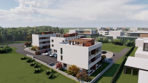 Location: Zadarska županija, Zadar, Borik. An apartment with a roof terrace and two bedrooms in the elite area of ​​Borika A beautiful apartment with a living area of ​​103.29m² is for sale on the second floor of a residential building in the popular...