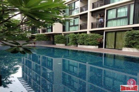 A nice quiet one bedroom condo for sale in a resort style low-rise building. Very conveniently located only 400 m. to BTS Udomsuk. The unit is like brand new and never been used before. There is a bright open layout with a full sized window for sunli...