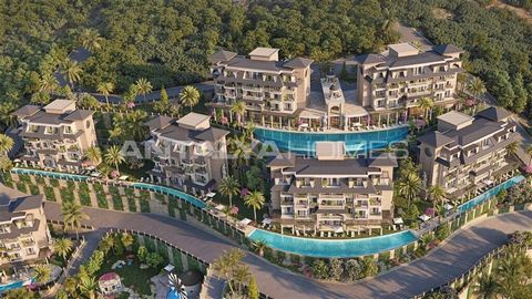 Luxe Appartementen Midden in de Natuur in Kargıcak Alanya Het hotelconceptproject is gelegen op een rustige en vredige locatie verweven met de natuur in Kargıcak, Alanya. Alanya, met zijn fijne zandstranden, mild klimaat, straten versierd met bougain...