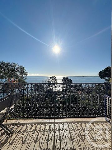 Cannes in the very residential area of La Californie. For lovers of the old, in a sublime palace with lots of charm. 2 bedrooms flat of approximately 75 sqm with a balcony offering a sublime panoramic sea view. The flat comprises an entrance hall, li...