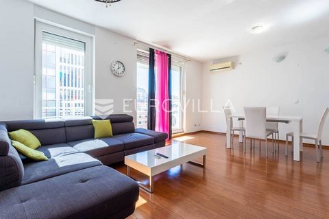 Split, Ulica Domovinsko rata, excellent apartment for rent in a frequent location. It is located on the eighth floor of a newer residential building, and consists of a hallway, two bedrooms, bathroom, toilet, kitchen, living room, dining room and bal...