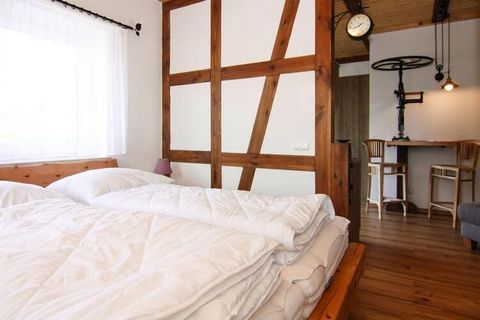 Chic and comfortably furnished holiday apartment on the ground floor of a beautiful half-timbered house with a rowing boat and jetty for shared use on a 3,000 square meter shared property and only 30 m from the lake. After an extensive tour of discov...