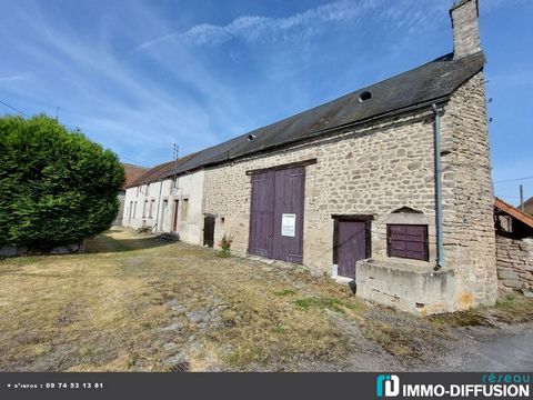 Fiche N°Id-LGB152294 : Boussac, Village sector, House lot of 2 houses of about 80 m2 including 5 room(s) including 2 bedroom(s) + Garden of 648 m2 - Stone construction - Ancillary equipment: garden - courtyard - garage - fireplace - cellar - heating:...