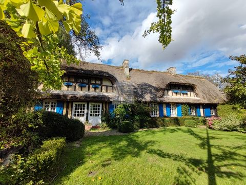 L'Immobilière de Beaumont offers for sale this NORMANDE PROPERTY, including two THATCHED COTTAGES. The Main House consists of: On the ground floor a living room with fireplace, an office or bedroom with shower room, a kitchen open to a dining room wi...