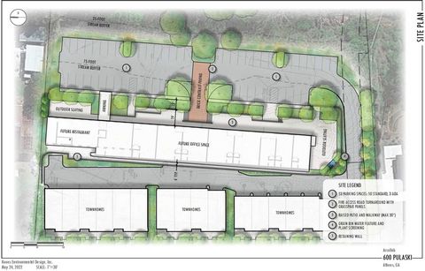 Development opportunity for new construction 16 townhomes (Six 2 bed townhomes + Ten 3 bed townhomes, 4 floor plans with variations) and an adaptive re-use opportunity of a 7,000 SF existing historic Cotton Seed Oil warehouse. Site for development is...