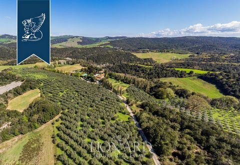 This fabulous luxury agritourism resort with a pool is for sale in Volterra, surrounded by Tuscany's leafy countryside and its typical olive trees. Its beauty can be admired by walking on the property's 100-hectare grounds, which are divide...