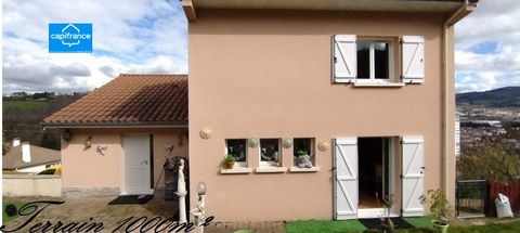 Dpt Loire (42), à vendre FIRMINY maison P5 de 138 m² +1000m² terrain + garage