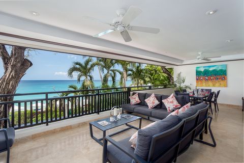 Located in St. James. Featuring a private balcony with unobstructed sea views and located within walking distance to one of the island’s best beaches, this luxury condo is one of our most popular Barbados vacation rentals. The island of Barbados offe...