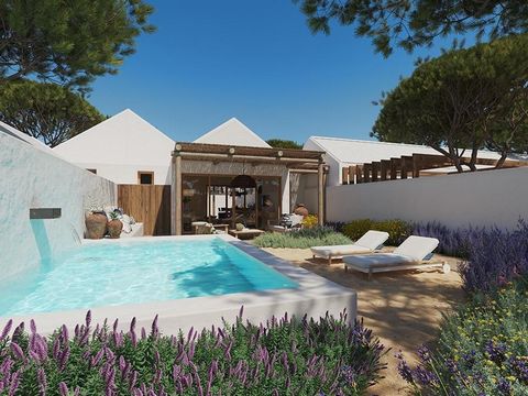 Semi-detached 3 bedroom villa in the development Pestana Comporta Village Residences. This project is under construction and the delivery is predicted to the summer of 2024. The villa, with a 95 sqm built area, is deployed in a 251.13 sqm plot of lan...