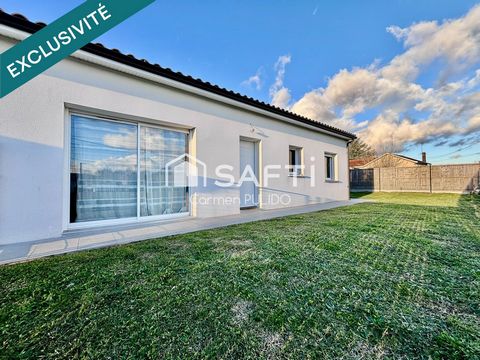 Maison contemporaine de 2020 de plain-pied : 3 chambres dont une suite parentale, jardin et garage.